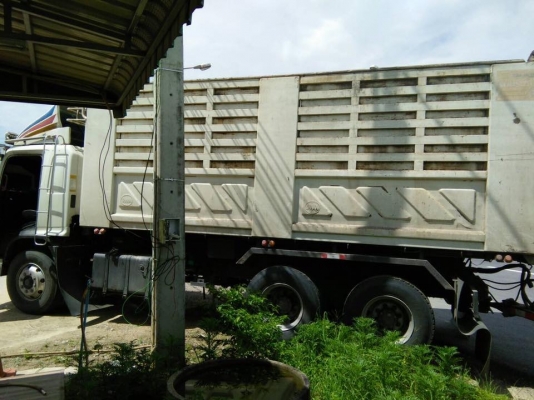 Hino 251 แรง ปี 56 กระบะดัมพ์สามมิตรแม่ลูก 2 เพลา รถวิ่งปาล์ม ไมล์สองแสน