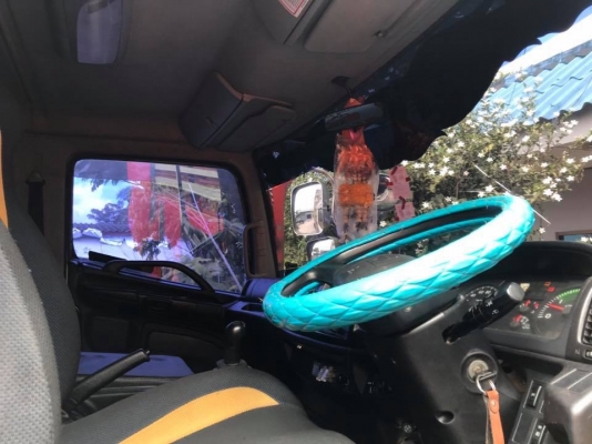 Hino 251 แรง ปี 56 กระบะดัมพ์สามมิตรแม่ลูก 2 เพลา รถวิ่งปาล์ม ไมล์สองแสน