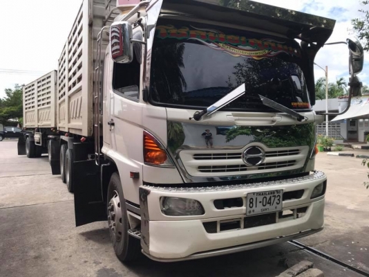 Hino 251 แรง ปี 56 กระบะดัมพ์สามมิตรแม่ลูก 2 เพลา รถวิ่งปาล์ม ไมล์สองแสน
