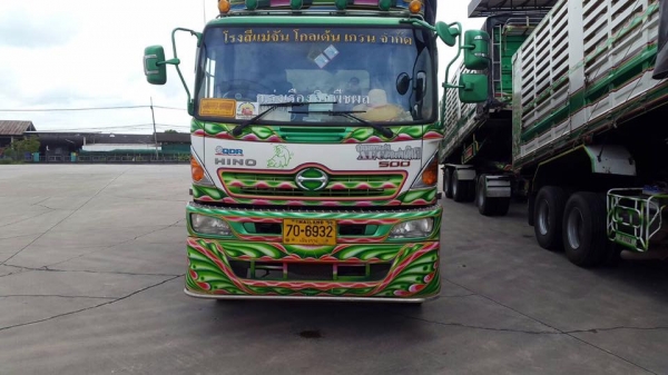 Hino 344 แรง ปี 56 กระบะดัมพ์แม่ลูก 3 เพลา อู่ซีทีทรัค ใส่ของได้ 30.5 ตัน