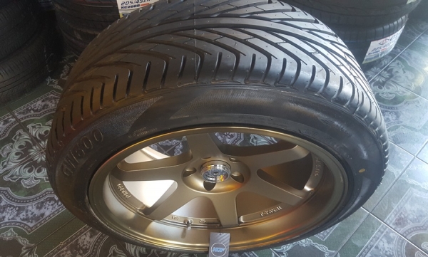 ล้อใหม่ขอบ18 5รูหน้า9.5+10.5 ยาง245/45/18  4 ล้อ