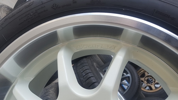 ขายล้อมือ2 W work RScx ขอบ15 4รู100พร้อมยาง 4 ล้อ