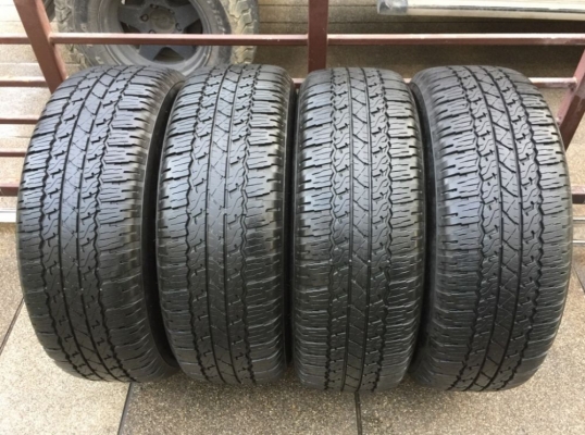 ยาง Bridgestone 265 65 17 ปี16 ดอกเต็ม ใช้ยาว ราคาชุดล่ะ 6,500 บาท ติดต่อ e