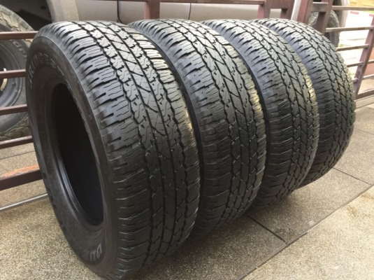 ยาง Bridgestone 265 65 17 ปี16 ดอกเต็ม ใช้ยาว ราคาชุดล่ะ 6,500 บาท ติดต่อ e