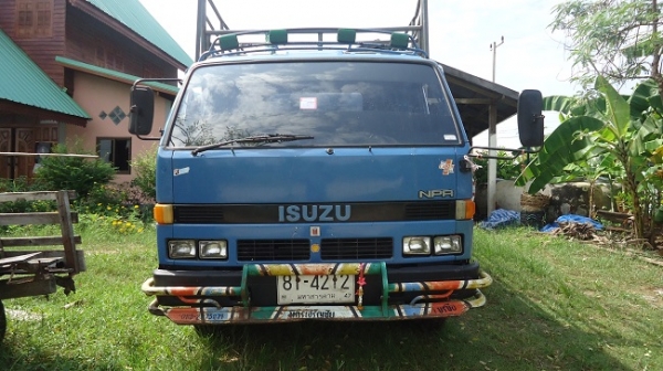 (ลดราคา) รถบ้าน รถห้าง รูปจริง เจ้าของขายเอง (ญาติฝากขายจะไปซื้อวัว) ISUZU NPR 115 แรงม้า หัวยกได้ ป