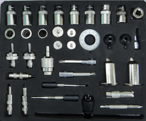 เครื่องมือ 35 ชิ้นผลิตจากวัสดุเกรด A สำหรับถอดและประกอบ หัวฉีดคอมมอนเรลได้ทุกรุ่น