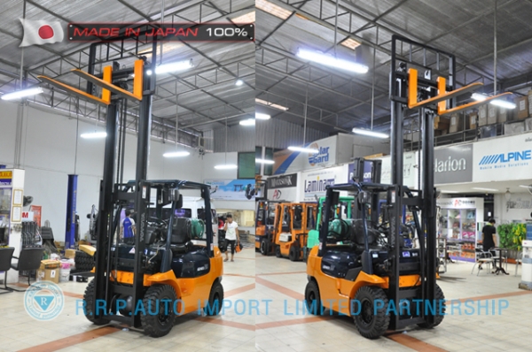 ขายรถโฟล์คลิฟท์มือสอง TOYOTA รุ่น 7FG25-16316 นำเข้าจากประเทศญี่ปุ่น 100\% ไม่เคยใช้งานในไทย