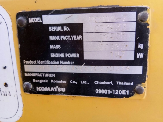 ขาย PC200-7 เอกสารเล่มพร้อม ใช้งาน13000ก่วาชั่วโมง ขาย PC200-7 เอกสารเล่มพร้อม ใช้งาน13000ก่วาชั่วโมง