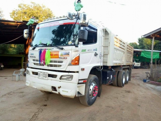 Hino 320 แรง ปี 49 แม่เดี่ยวกระบะดัมพ์สามมิตร มีระบบลากพ่วง ทะเบียนพร้อม