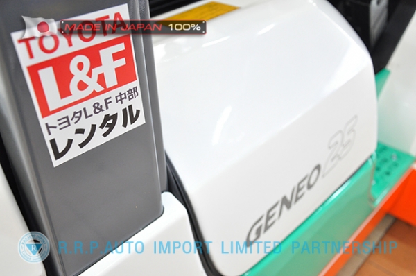 ขายรถโฟล์คลิฟท์มือสอง TOYOTA รุ่น 7FD25-30842 นำเข้าจากประเทศญี่ปุ่น 100\% ไม่เคยใช้งานในไทย