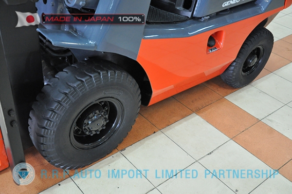 ขายรถโฟล์คลิฟท์มือสอง TOYOTA รุ่น 3FG15-14607 นำเข้าจากประเทศญี่ปุ่น 100\% ไม่เคยใช้งานในไทย