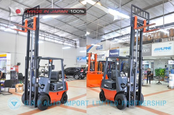 ขายรถโฟล์คลิฟท์มือสอง TOYOTA รุ่น 3FG15-14607 นำเข้าจากประเทศญี่ปุ่น 100\% ไม่เคยใช้งานในไทย