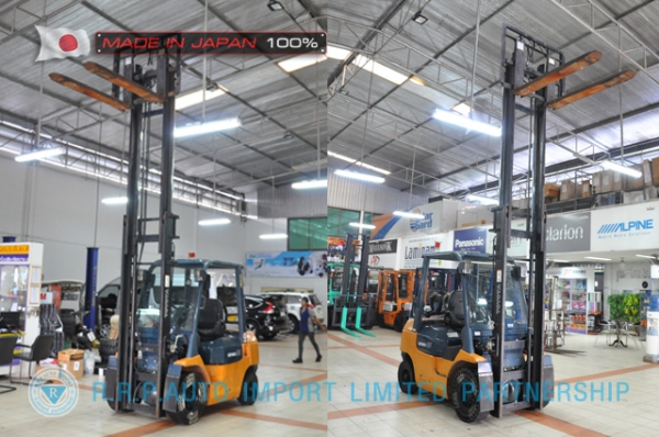 ขายรถโฟล์คลิฟท์มือสอง TOYOTA รุ่น 7FG25-11970 นำเข้าจากประเทศญี่ปุ่น 100\% ไม่เคยใช้งานในไทย