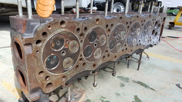 ขายฝาสูบ isuzu 6uz 360 hp พร้อมหัวฉีด 5 หัว