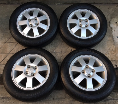 ล้อแม็ก Mitsu Mirage ขอบ 14 พร้อมยางป้ายแดง Bridgestone 175-65-14 ปลายปี 16