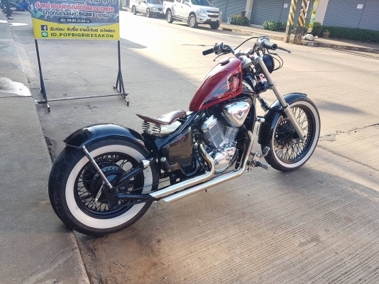 ขายแลกเทิร์นคับ HONDA STEED400 แต่งBOBBER ถังSPORTER สีสวย โครเมี่ยมเงา ท่อแต่ง ล้อโต เบาะสปริง อินว