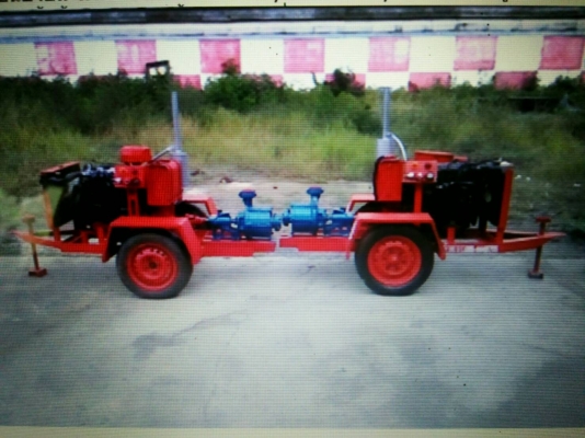 เครื่องสูบน้ำแรงดันสูง 3 ใบพัด ใช้เครื่อง ISUZU 4 สูบ 75 แรง ส่งน้ำระยะไกล