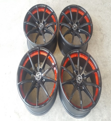 ล้อขอบ17 YACHIYODA ในแดงพร้อมยางใหม่205/45/17 ปี17  4 ล้อ