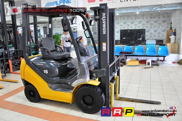 ขายรถโฟล์คลิฟท์มือสอง KOMATSU รุ่น FG15T-20-672584 นำเข้าจากประเทศญี่ปุ่น 100\% ไม่เคยใช้งานในไทย