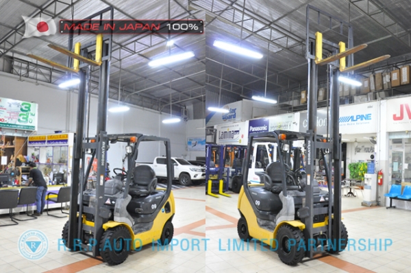 ขายรถโฟล์คลิฟท์มือสอง KOMATSU รุ่น FG15T-20-672584 นำเข้าจากประเทศญี่ปุ่น 100\% ไม่เคยใช้งานในไทย