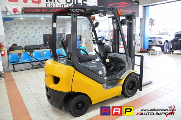ขายรถโฟล์คลิฟท์มือสอง KOMATSU รุ่น FG15T-20-672584 นำเข้าจากประเทศญี่ปุ่น 100\% ไม่เคยใช้งานในไทย