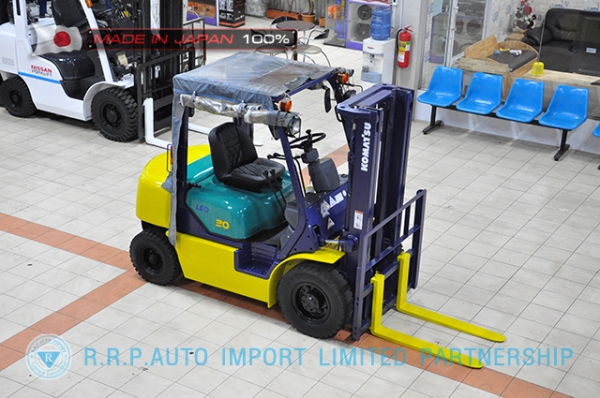 ขายรถโฟล์คลิฟท์มือสอง KOMATSU รุ่น FG20LC-12-532713 นำเข้าจากประเทศญี่ปุ่น 100\% ไม่เคยใช้งานในไทย