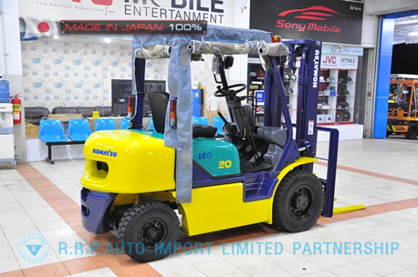 ขายรถโฟล์คลิฟท์มือสอง KOMATSU รุ่น FG20LC-12-532713 นำเข้าจากประเทศญี่ปุ่น 100\% ไม่เคยใช้งานในไทย