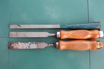 ขายสิ่วชุด3ด้าม ขนาด3/4,5/8,1/4, จระเข้สามดาว &amp; สิ่วบ้องตรากวาง MADE IN GERMANY.ใหม่เก่าเก็บ