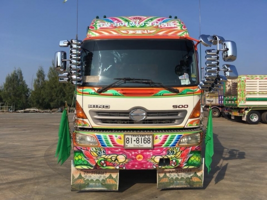 Hino 344 แรง ปี 53 กระบะดัมพ์แม่ลูก 3 เพลาอู่ ส.สมบัติ มี3พ่วง รถวิ่งข้าวสาร น้ำหนักบรรทุก 30.5 ตัน