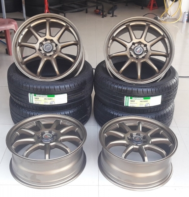 ล้อProject D ขอบ 17 4รู100-114 ยางใหม่205/45/17 ปี17  4 ล้อ