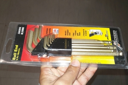 ขายหกเหลี่ยมหัวบอล9ตัวชุดระบบมิล สีทอง MADE IN USA.ของแท้