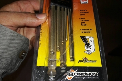 ขายหกเหลี่ยมหัวบอล9ตัวชุดระบบมิล สีทอง MADE IN USA.ของแท้