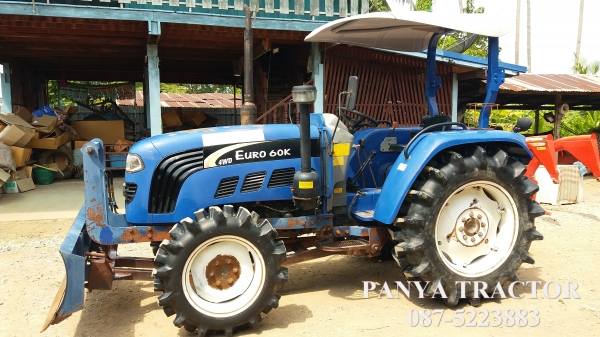 รถเข้าใหม่#ปัญญาแทรคเตอร์..จัดมาให้ครับ ด่วน 215,000 บาท. รถแทรคเตอร์ ยูโร 60k 60แรงม้า ปี56 พร้อมใบมีดคานล่าง มีเล่มทะเบียน สภาพพร้อมใช้
