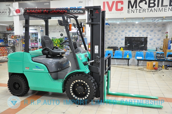 ขายรถโฟล์คลิฟท์มือสอง MITSUBISHI รุ่น FGE35AT-58045 นำเข้าจากประเทศญี่ปุ่น 100\% ไม่เคยใช้งานในไทย
