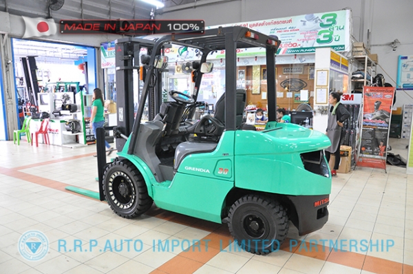 ขายรถโฟล์คลิฟท์มือสอง MITSUBISHI รุ่น FGE35AT-58045 นำเข้าจากประเทศญี่ปุ่น 100\% ไม่เคยใช้งานในไทย