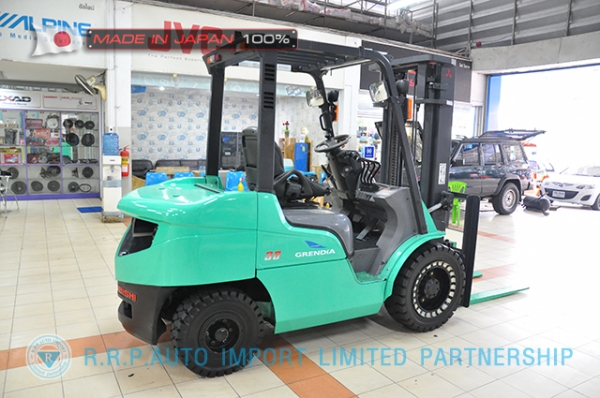 ขายรถโฟล์คลิฟท์มือสอง MITSUBISHI รุ่น FGE35AT-58045 นำเข้าจากประเทศญี่ปุ่น 100\% ไม่เคยใช้งานในไทย