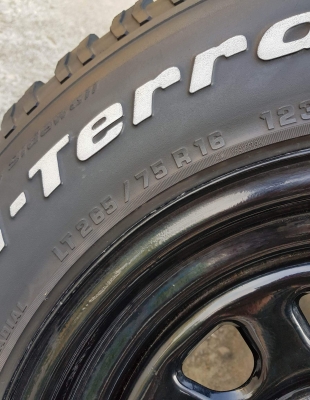 16,500 ยาง BF All 265/75/16 พร้อมล้อลาย Rock 16x8 ออฟ 0