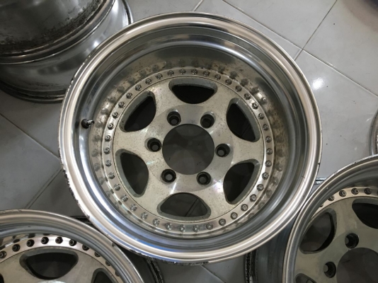 ขายล้อ Bighaft 15x10 ลบ36 6 รูกระบะ ลึกๆ ประมูลญี่ปุ่น