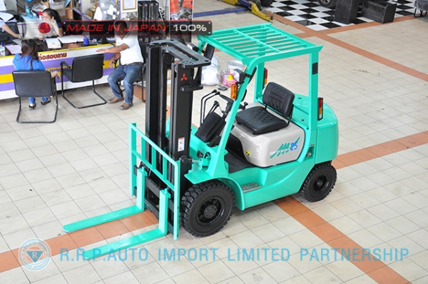 ขายรถโฟล์คลิฟท์มือสอง MITSUBISHI รุ่น KFG25-55065 นำเข้าจากประเทศญี่ปุ่น 100\% ไม่เคยใช้งานในไทย