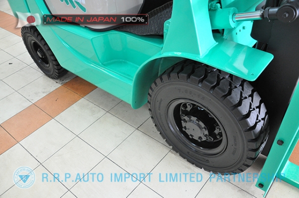 ขายรถโฟล์คลิฟท์มือสอง MITSUBISHI รุ่น KFG25-55065 นำเข้าจากประเทศญี่ปุ่น 100\% ไม่เคยใช้งานในไทย