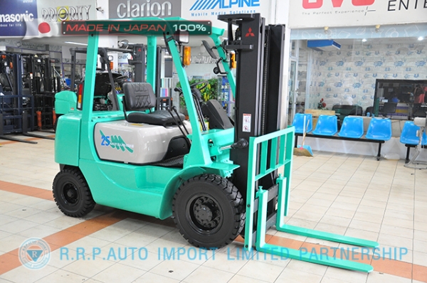 ขายรถโฟล์คลิฟท์มือสอง MITSUBISHI รุ่น KFG25-55065 นำเข้าจากประเทศญี่ปุ่น 100\% ไม่เคยใช้งานในไทย
