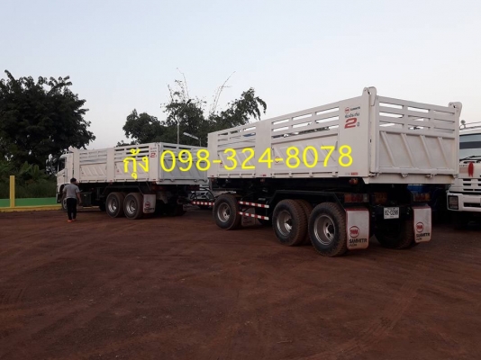 Hino 344 แรง ปี 55 กระบะดัมพ์สามมิตรแม่ลูก 3 เพลาแท้ ทะเบียนพร้อม