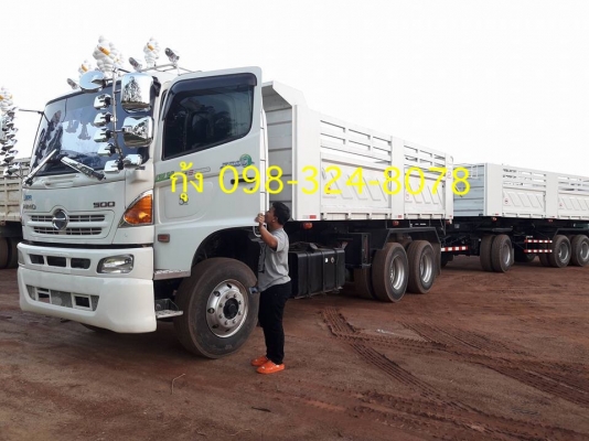 Hino 344 แรง ปี 55 กระบะดัมพ์สามมิตรแม่ลูก 3 เพลาแท้ ทะเบียนพร้อม