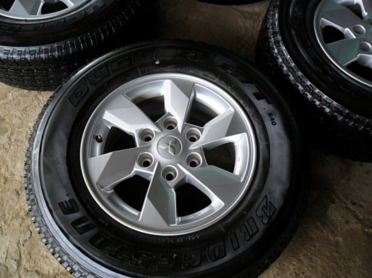 แม็กป้ายแดงขอบ16 เอนไกแท้ 6รู139 ใหม่กริ๊บ รัดยางสวย บริดสโตน 245/70R16 ปี15