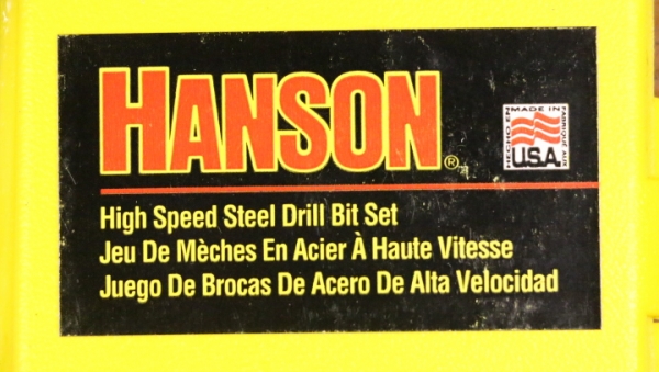 ดอกสว่านเจาะเหล็ก/ไม้/สแตนเลส/พลาสติก ยี่ห้อ HANDSON. Made in USA (เก่าเก็บ) สภาพตามรูปครับ