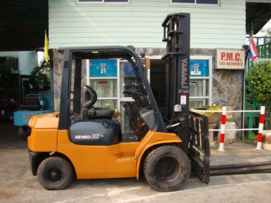ขายรถโฟล์คลิฟท์  TOYOTA  7FG25  เครื่องยนต์เบนซิน+แก๊ส  เสาสูง  4  เมตร  เกียร์ธรรมดา ( สภาพดี  พร้อมใช้งาน)