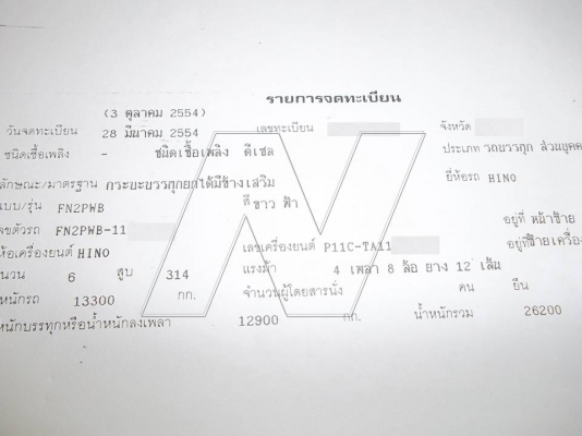 ขาย ฮีโน่โปรเฟีย 320 แรง 12 ล้อดั๊มดิน / ปี 54 ( มี 2 คัน ขายเฉพาะแม่อย่างเดียว! )