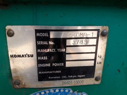 มาใหม่จ้า..KOMATSU PC40MR-1  เก่าญี่ปุ่นแท้  เดิมๆๆ  3,XXX  ชั่วโมง  เครื่องปั๊มดี สภาพสวยมากๆๆ  ลองระบบกันได้ทุกวัน โทร 089-3818694  ดวงนภา