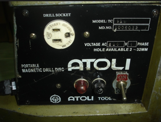 ขายสว่านแท่นแม่เหล็กATOLI รุ่น &quot;TC-12W&quot; แท่นแม่เหล็ก หัว 2-32mm