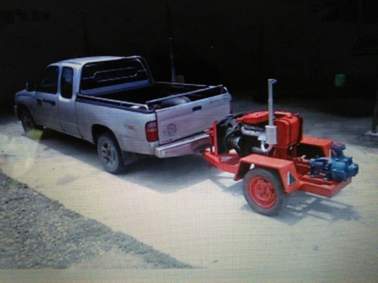 เครื่องสูบน้ำแรงดันสูง ใช้เครื่อง ISUZU ส่งน้ำระยะไกล